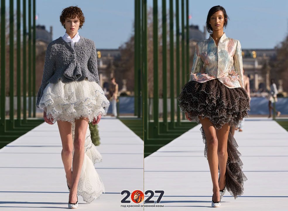 Пышные многослойные юбки зима 2026-2027
